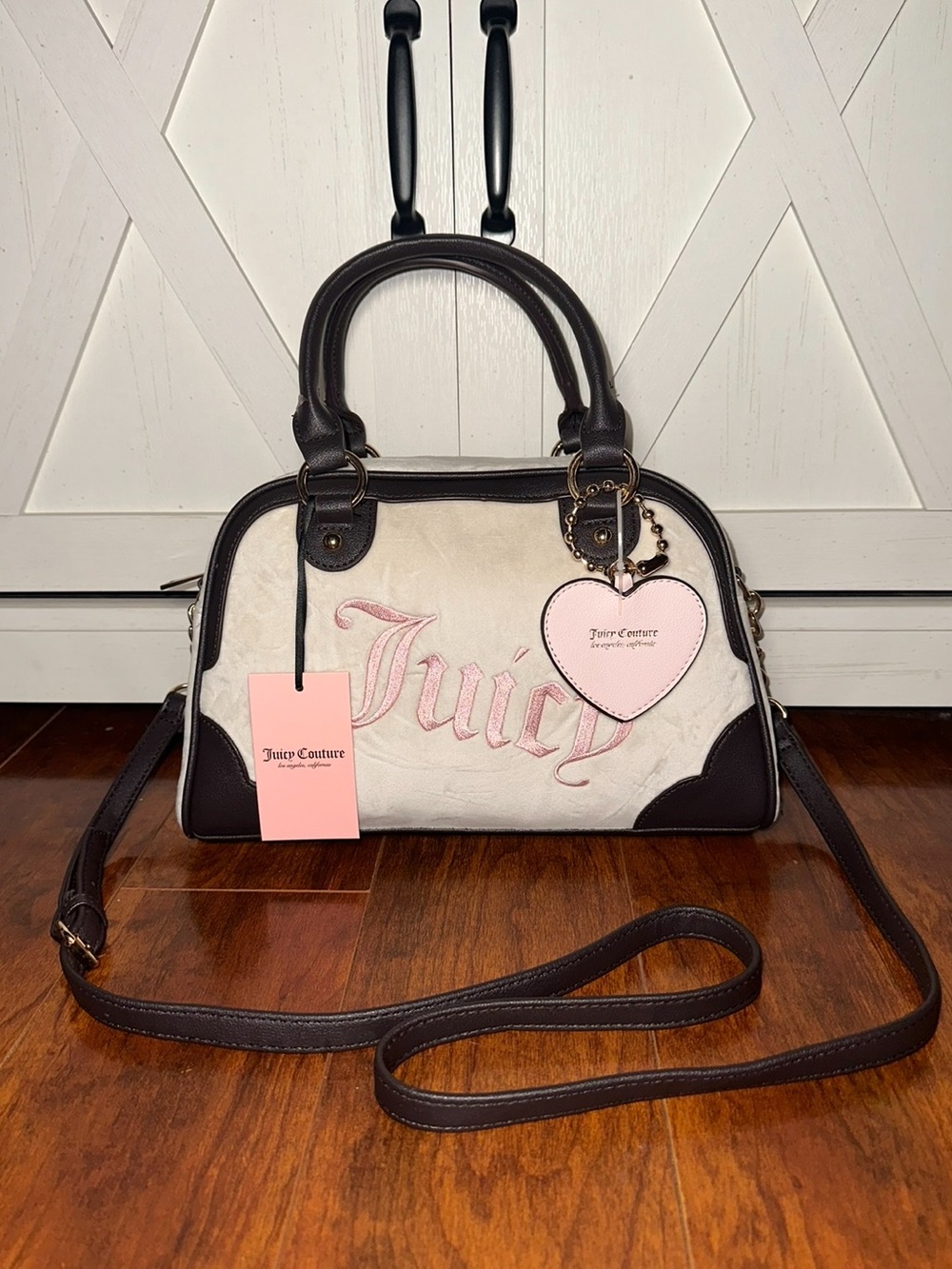 Juicy Couture Urban Heritage Bowler Crossbody Satchel in Angel Pink